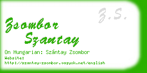 zsombor szantay business card