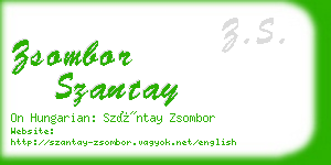 zsombor szantay business card